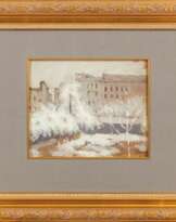 Triptyque « Saisons » : Hiver - neige en automne - jardin de Shevchenko, Été Triptyque « Saisons » : Hiver - neige en automne - jardin de Shevchenko, Été