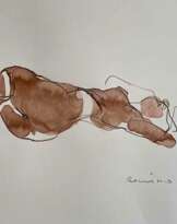 Serhiy Reznichenko, Croquis de nu &agrave; l&39;aquarelle, 21e si&egrave;cle 