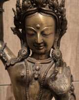 Antike bronzene Skulptur Maya Devi