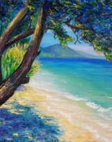 На берегу Средиземного моря.