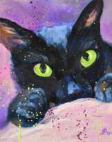 Green eyes, cat painting Green eyes, cat painting