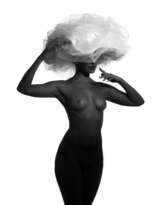 BLACK MODEL AND BIG WHITE HAT 1. BLACK MODEL AND BIG WHITE HAT 1.