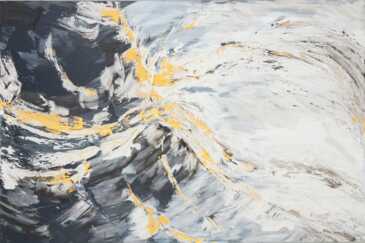 STONE and SNOW textural acrylic abstraction