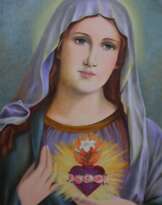 The Immaculate Heart of Maria. Oil Painting on canvas. The Immaculate Heart of Maria. Oil Painting on canvas.