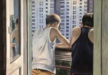Boys on the balcony