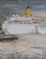 масло на картоне, Huile, Impressionnisme, Peinture de paysage, Ялта, 2010 масло на картоне, Huile, Impressionnisme, Peinture de paysage, Ялта, 2010