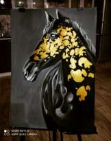 гуашь и акрил на бумаге, анималистика, Интерьерное искусство, Донецк, 2022