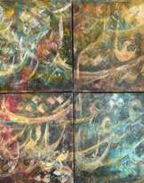 Холст на подрамнике, Акриловая живопись, каллигоафия, каллиграфия, Азербайджан, 2000 г.