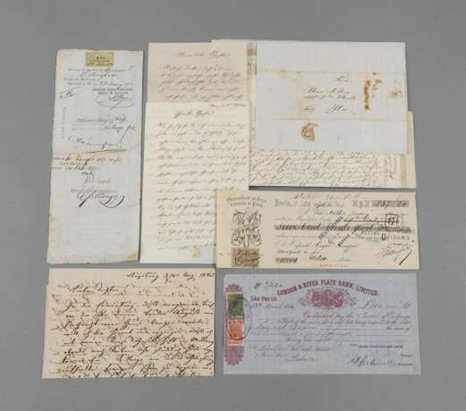 Collection of historical letters/invoices/vocals 19. Century - photo 1