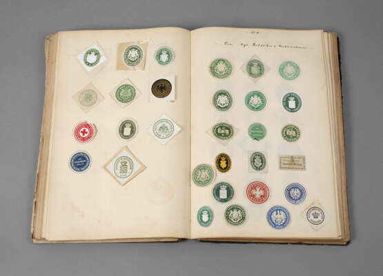 Historical Album Paper Seal Of Saxony - photo 1