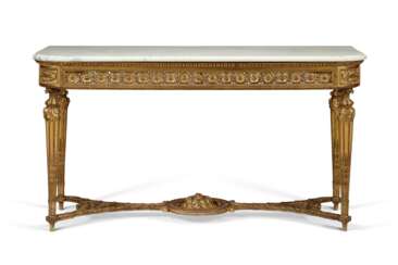 A LOUIS XVI GILTWOOD SIDE TABLE