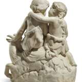 A FRENCH WHITE MARBLE FIGURAL GROUP OF TWO CHERUBS - photo 4