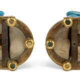 A PAIR OF ORMOLU-MOUNTED CHINESE TURQUOISE AND AUBERGINE GLAZED PARROTS - фото 6