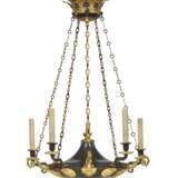 A RUSSIAN ORMOLU AND PATINATED BRONZE FIVE-LIGHT CHANDELIER - фото 1