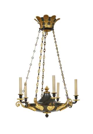 A RUSSIAN ORMOLU AND PATINATED BRONZE FIVE-LIGHT CHANDELIER - photo 2
