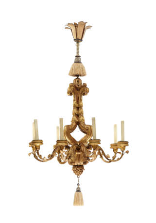 A PAIR OF ITALIAN GILTWOOD AND GILT-METAL EIGHT-LIGHT CHANDELIERS - Foto 2