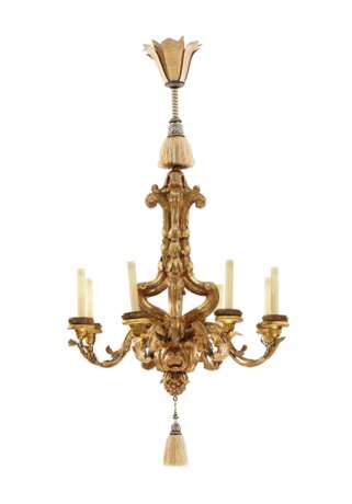 A PAIR OF ITALIAN GILTWOOD AND GILT-METAL EIGHT-LIGHT CHANDELIERS - фото 7