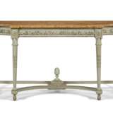 A LOUIS XVI BLUE-PAINTED CONSOLE TABLE - фото 1