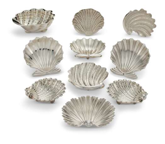 Buccellati. A GROUP OF TEN SILVER SHELL-FORM DISHES - Foto 1
