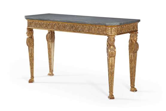 A LATE LOUIS XVI GILTWOOD AND CREAM-PAINTED SIDE TABLE - Foto 3