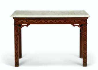 AN EARLY GEORGE III PADOUK SIDE TABLE