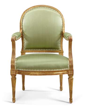 A PAIR OF LOUIS XVI GILTWOOD FAUTEUILS - фото 2