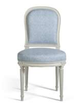 A LOUIS XVI-STYLE WHITE-PAINTED CHAISE