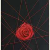 Картина «Линии и роза», Холст, Акриловые краски, Современное искусство, Натюрморт, 2020 г. - фото 4