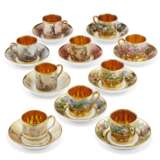 A GROUP OF THIRTEEN PARIS PORCELAIN GOLD-GROUND COFFEE-CUPS AND THIRTEEN SAUCERS - photo 2