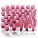 A VENETIAN RUBY AND CLEAR GLASS PART STEMWARE SERVICE - Foto 1