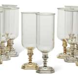 A SET OF SIXTEEN ITALIAN SILVER-PLATED AND GLASS PHOTOPHORES - photo 1