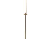 A PAIR OF BRASS ADJUSTABLE FLOOR LAMPS WITH TENT-FORM BRASS SHADES - photo 3