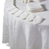 A GROUP OF BRAZILIAN WHITE ON CREAM EMBROIDERED LINEN TABLEWARES - photo 1