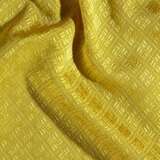 FOUR PARTIAL BOLTS OF YELLOW SILK DAMASK WOVEN IN A GEOMETRIC PATTERN - photo 2