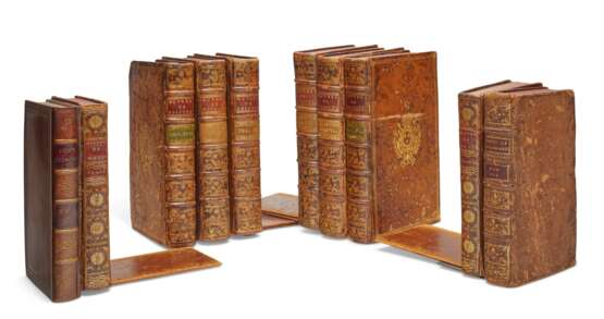 A GROUP OF TEN LEATHER-BOUND BOOK ENDS - photo 1
