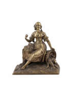 Eugene Barillot (1841-1900). Antique bronze sculpture of women