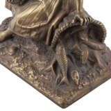 Sculpture “Antique bronze sculpture of women”, Eugene Barillot, Leather, Mixed media, 398, 20th century - photo 4