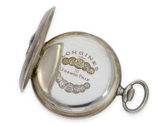 Taschenuhr: gesuchte Longines Schützenuhr Tir Federal Fribourg 1934 mit Silberkette und 2 dazugehörigen Auszeichnungen/Medaillen - Foto 7