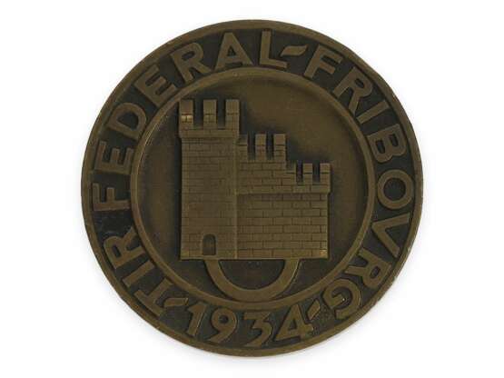 Taschenuhr: gesuchte Longines Schützenuhr Tir Federal Fribourg 1934 mit Silberkette und 2 dazugehörigen Auszeichnungen/Medaillen - Foto 11