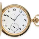 Taschenuhr: qualitätsvolle Goldsavonnette der Marke Longines, Ankerchronometer Kaliber 19.80, ca.1915 - фото 1