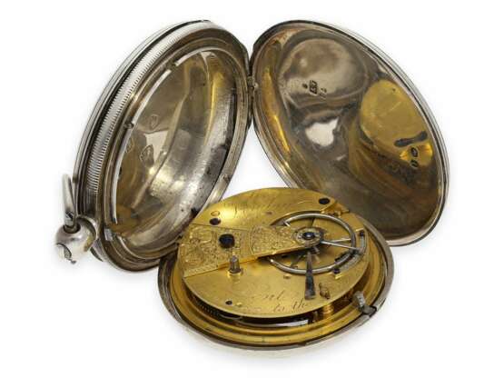 Taschenuhr: interessantes Ensemble von Dent, königlicher Uhrmacher in London, 2 silberne Taschenuhren No. 32371 und 41839, 1866 und 1883 - фото 2