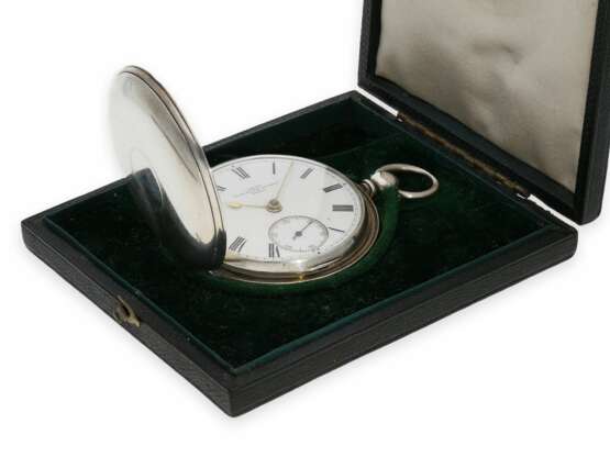 Taschenuhr: interessantes Ensemble von Dent, königlicher Uhrmacher in London, 2 silberne Taschenuhren No. 32371 und 41839, 1866 und 1883 - Foto 17