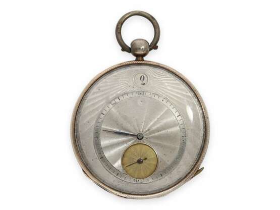 Taschenuhr: technisch interessante Lepine mit springender Stunde, dezentraler Minute und kleiner Sekunde, No.6846, ca.1830 - Foto 1
