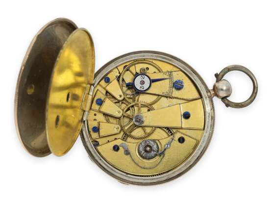 Taschenuhr: technisch interessante Lepine mit springender Stunde, dezentraler Minute und kleiner Sekunde, No.6846, ca.1830 - Foto 2