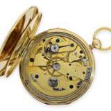 Taschenuhr: französische Lepine von sehr feiner Qualität mit Schlagwerk, königlicher Uhrmacher Perrelet et Fils Paris No. 1213 & 2/44, ca. 1825 - photo 2