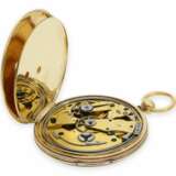 Taschenuhr: französische Lepine von sehr feiner Qualität mit Schlagwerk, königlicher Uhrmacher Perrelet et Fils Paris No. 1213 & 2/44, ca. 1825 - photo 3