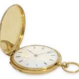 Taschenuhr: wunderschöne Gold/Emaille-Savonnette im Stil der frühen Uhren von Patek & Czapek, Genf um 1850 - Foto 7