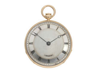 Taschenuhr: hochfeine, nahezu neuwertig erhaltene Lepine mit Steinzylinder, Temperaturkompensation und Repetition, signiert Breguet No. 577, Paris um 1830