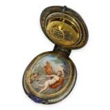 Taschenuhr/Halsuhr: hochfeine, außergewöhnlich große Wiener Halsuhr mit insgesamt 5 Gemälden, feine Emaille-Malerei, ca. 1820 - photo 5