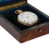 Taschenuhr: frühe, rotgoldene Präzisionstaschenuhr, Ankerchronometer Leroy & Fils Paris No.45946, mit Verkaufsbox, ca. 1870 - photo 9